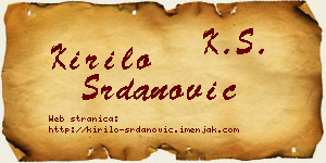Kirilo Srdanović vizit kartica